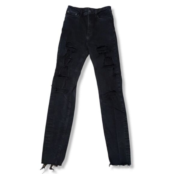 Zara Jeans Size 2 Zara Women Premium Denim Collection Skinny Jeans Destroyed - Picture 1 of 8